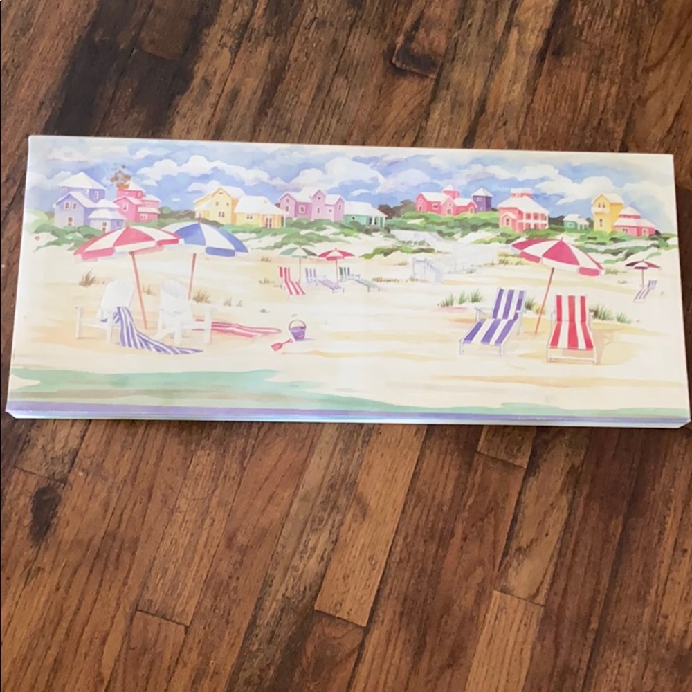Paul Brent Watercolor Beach Scene Canvas Print